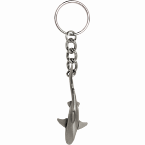 Pewter Reef Shark Key Chain